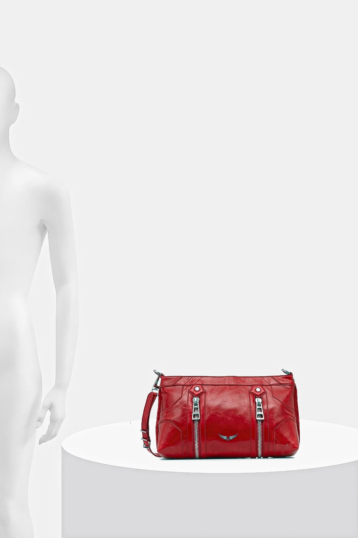Zadig&Voltaire Torebka skórzana SUNNY MOODY VINTAGE PATENT LWBA03891