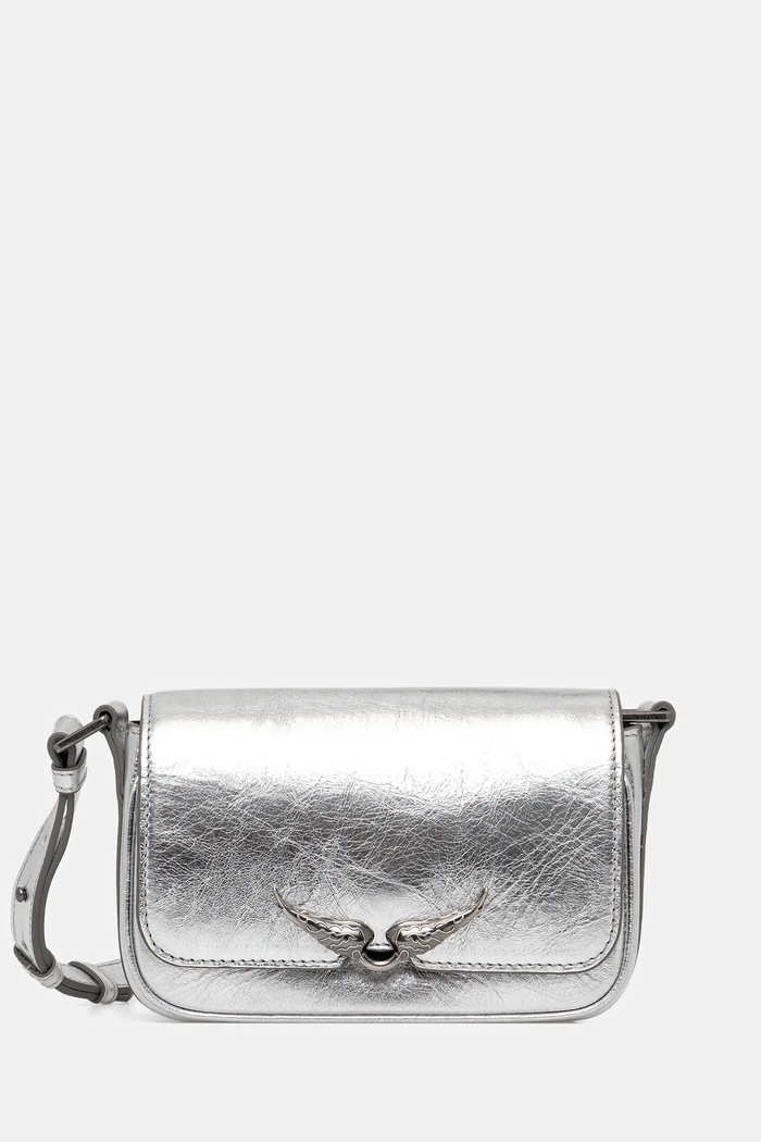 Kabelka ZADIG&VOLTAIRE LE ZAZI VINTAGE METAL přírodní kůže stříbrná LWBA04042