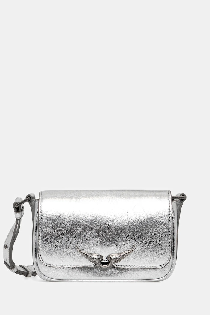 Kabelka ZADIG&VOLTAIRE LE ZAZI VINTAGE METAL přírodní kůže stříbrná LWBA04042