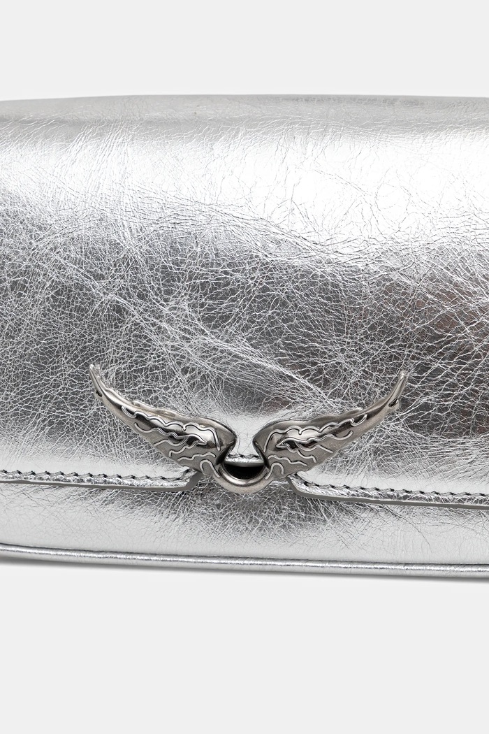 Kabelka ZADIG&VOLTAIRE LE ZAZI VINTAGE METAL stříbrná LWBA04042