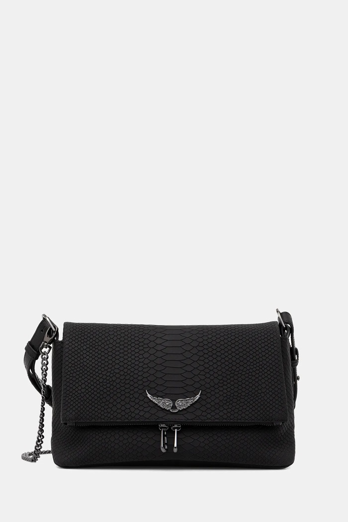 ZADIG&VOLTAIRE torebka ROCKY II SOFT SAVAGE skóra licowa czarny LWBA04196