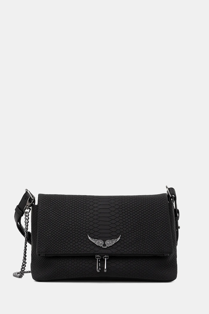 ZADIG&VOLTAIRE torebka ROCKY II SOFT SAVAGE skóra licowa czarny LWBA04196