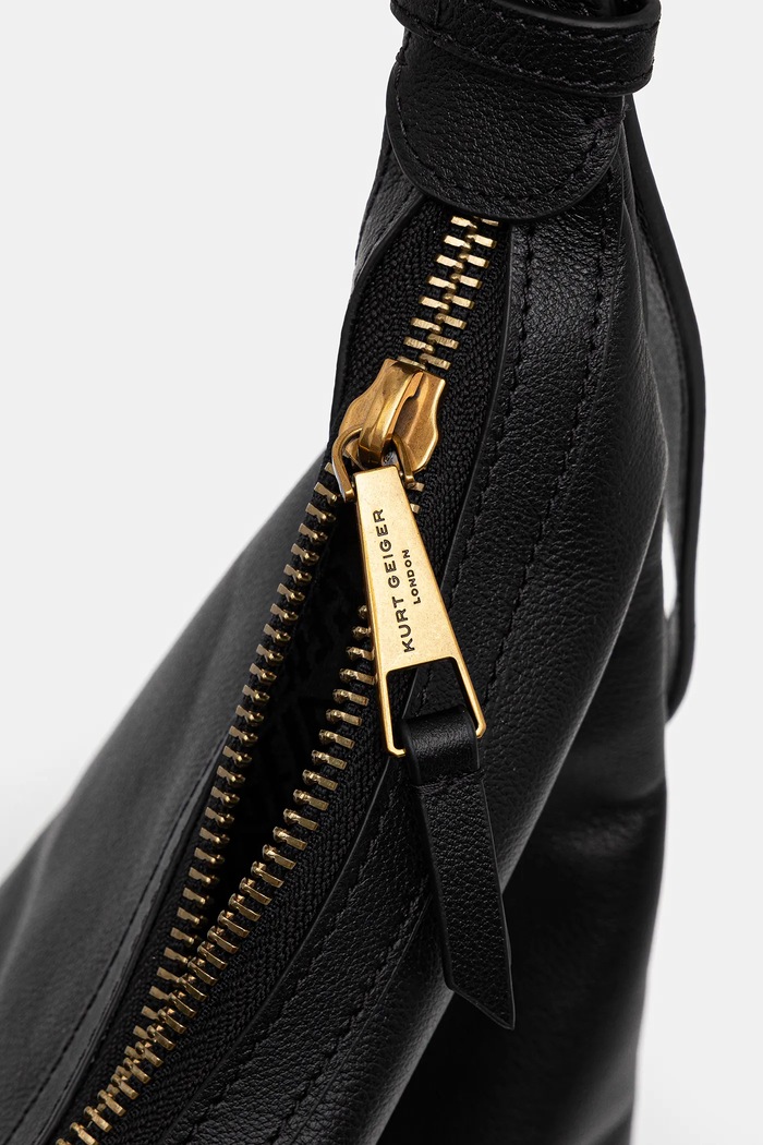 Kožená kabelka Kurt Geiger London 4704500109 čierna