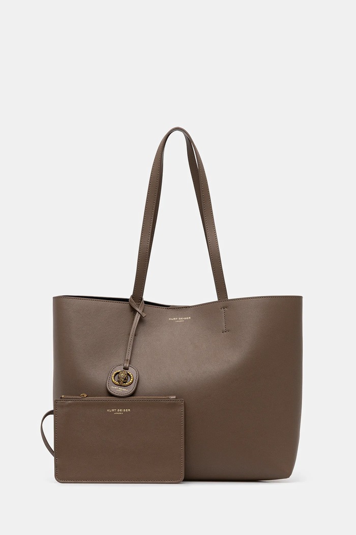 Usnjena torbica Kurt Geiger London Ne ustreza A4 rjava 3601437109
