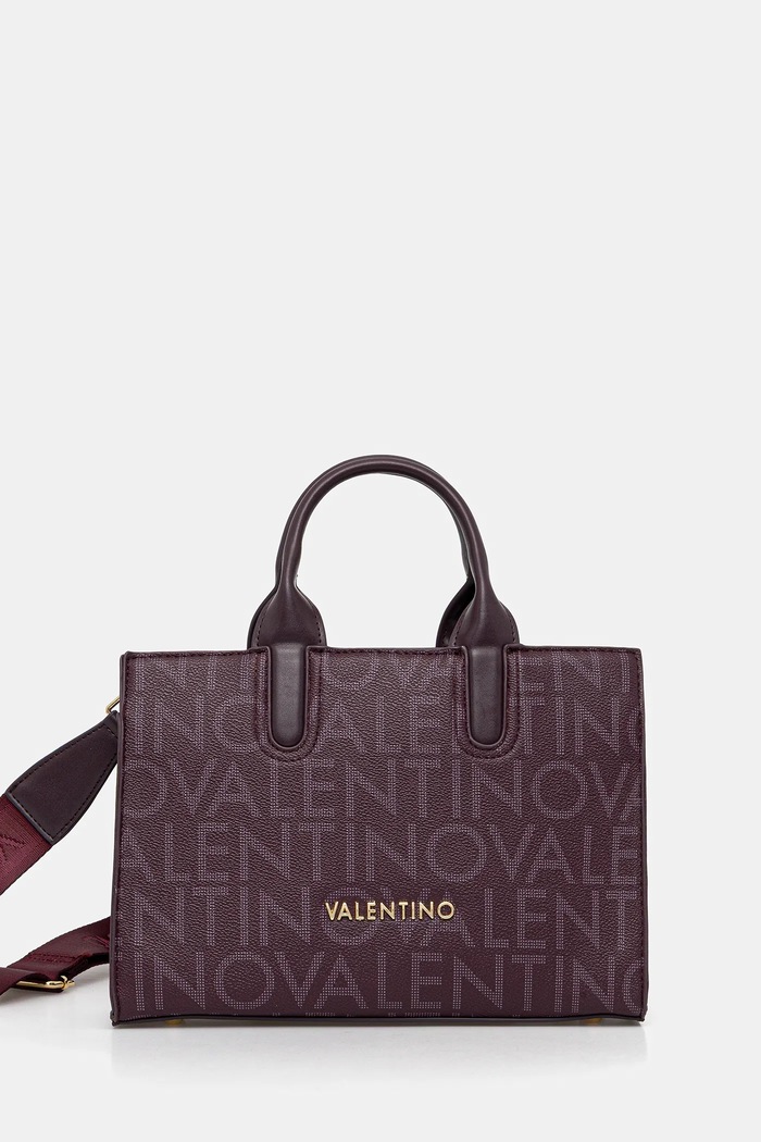 Torba Valentino Bags REGINA RE imitacija zrnate kože ljubičasta VBS9IS24