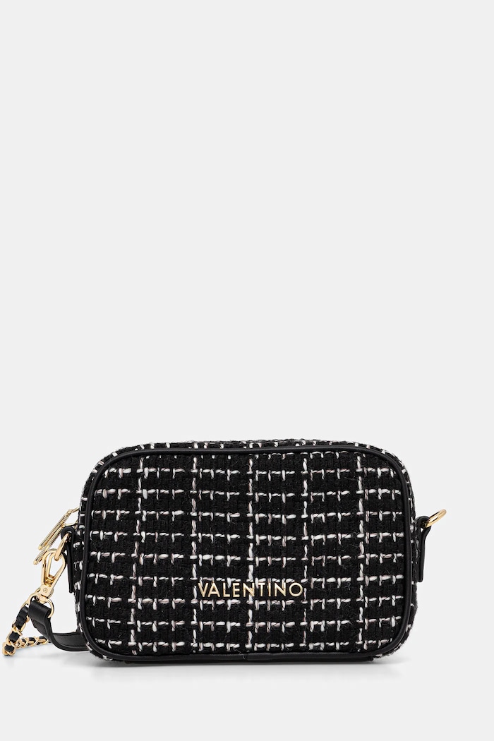 Kabelka Valentino Bags TWEED textilný čierna VBS9JP51