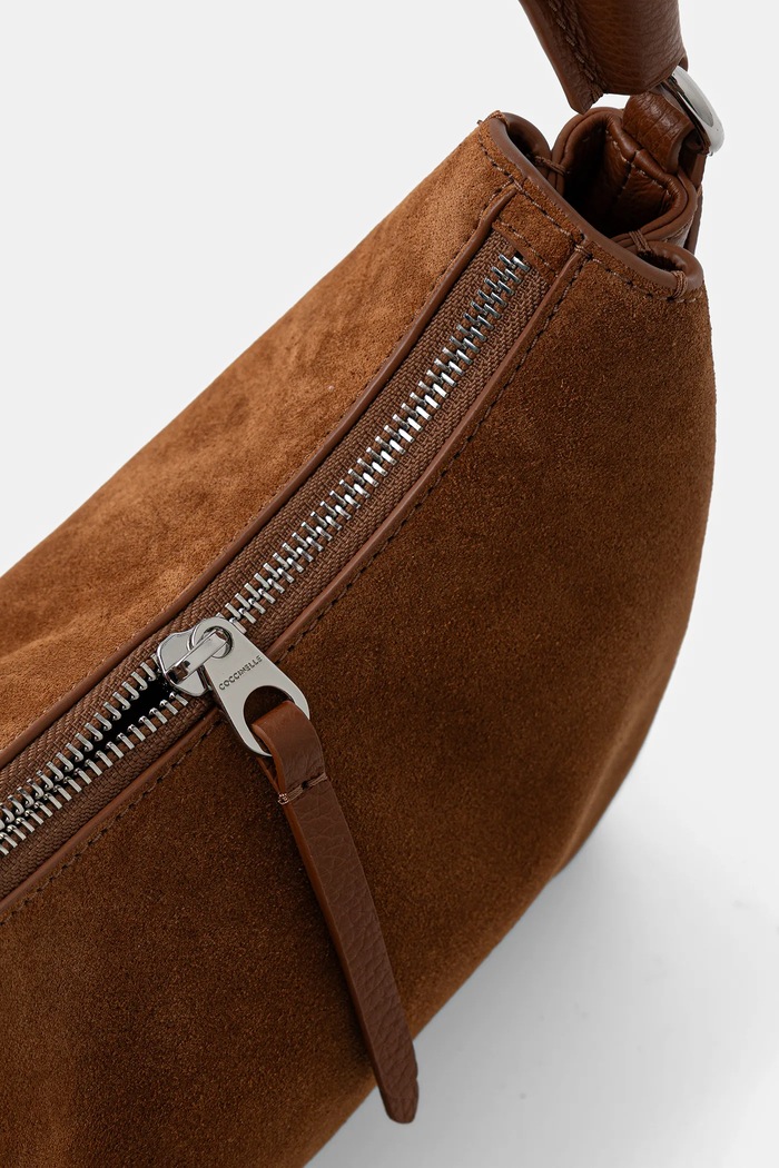 Semišová kabelka Coccinelle BOHEME SUEDE BIMATERIAL E1.P6P.13.03.01 hnedá