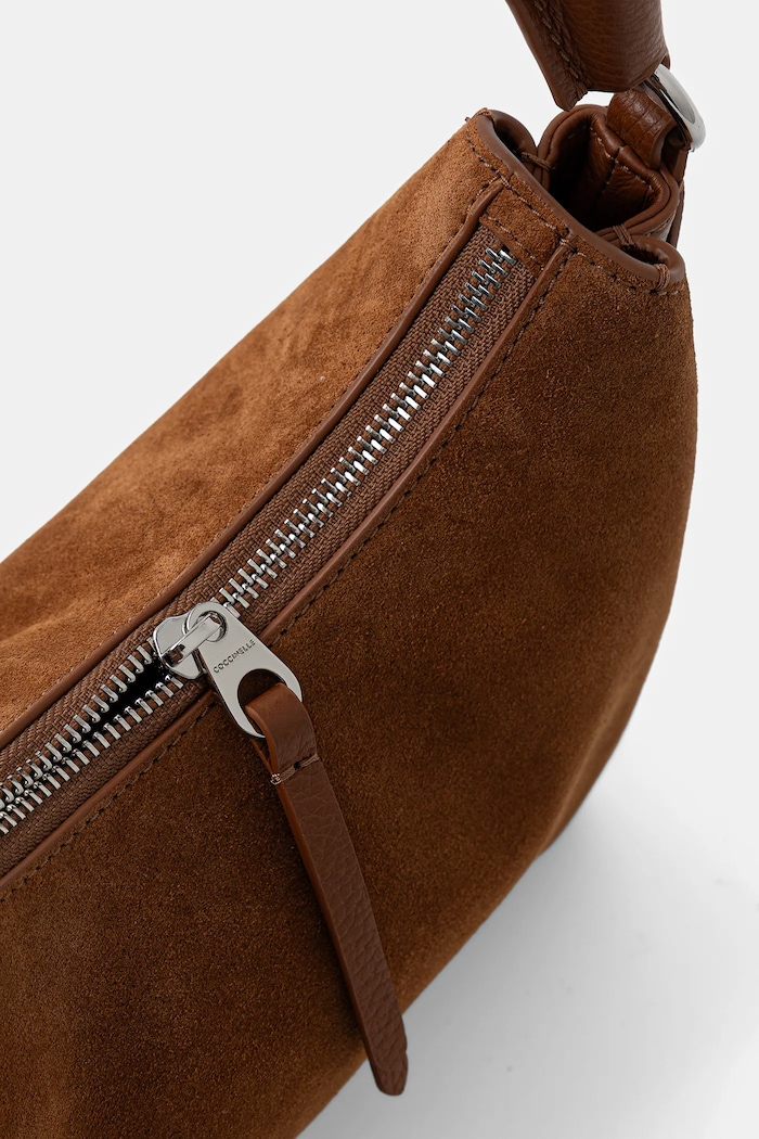 Semišová kabelka Coccinelle BOHEME SUEDE BIMATERIAL E1.P6P.13.03.01 hnedá