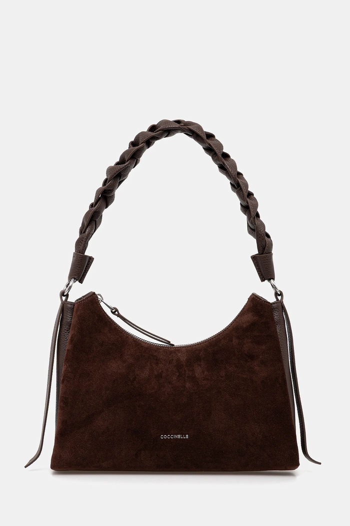 Coccinelle borsa hobo da donna in camoscio BOHEME SUEDE BIMATERIAL pelle scamosciata marrone E1.P6P.13.03.01