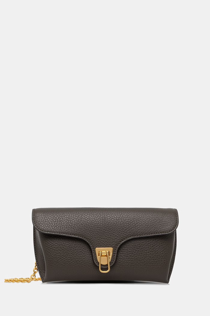 Coccinelle torebka shopper damska skórzana DOUBLE BEAT zielony E1.T8A.11.02.01