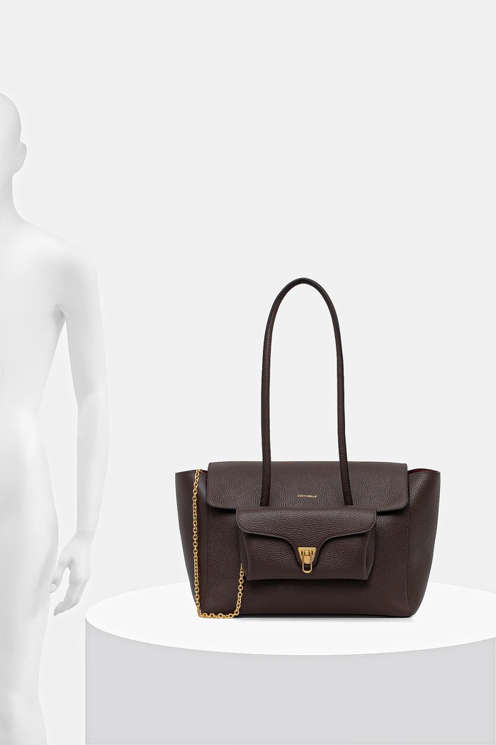 Coccinelle Geantă shopper pentru femei din piele DOUBLE BEAT E1.T8A.11.02.01
