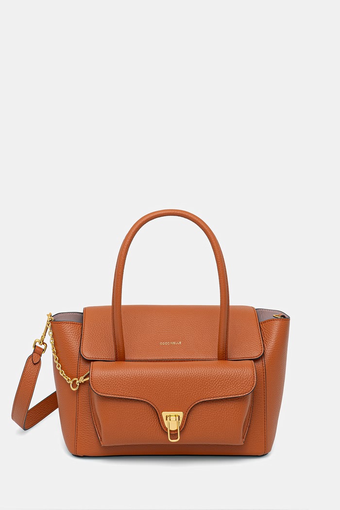 Coccinelle shopper torba ženska usnjena DOUBLE BEAT oranžna E1.T8A.18.02.01