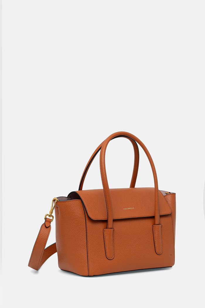 Coccinelle shopper torba ženska usnjena DOUBLE BEAT E1.T8A.18.02.01 oranžna SS26