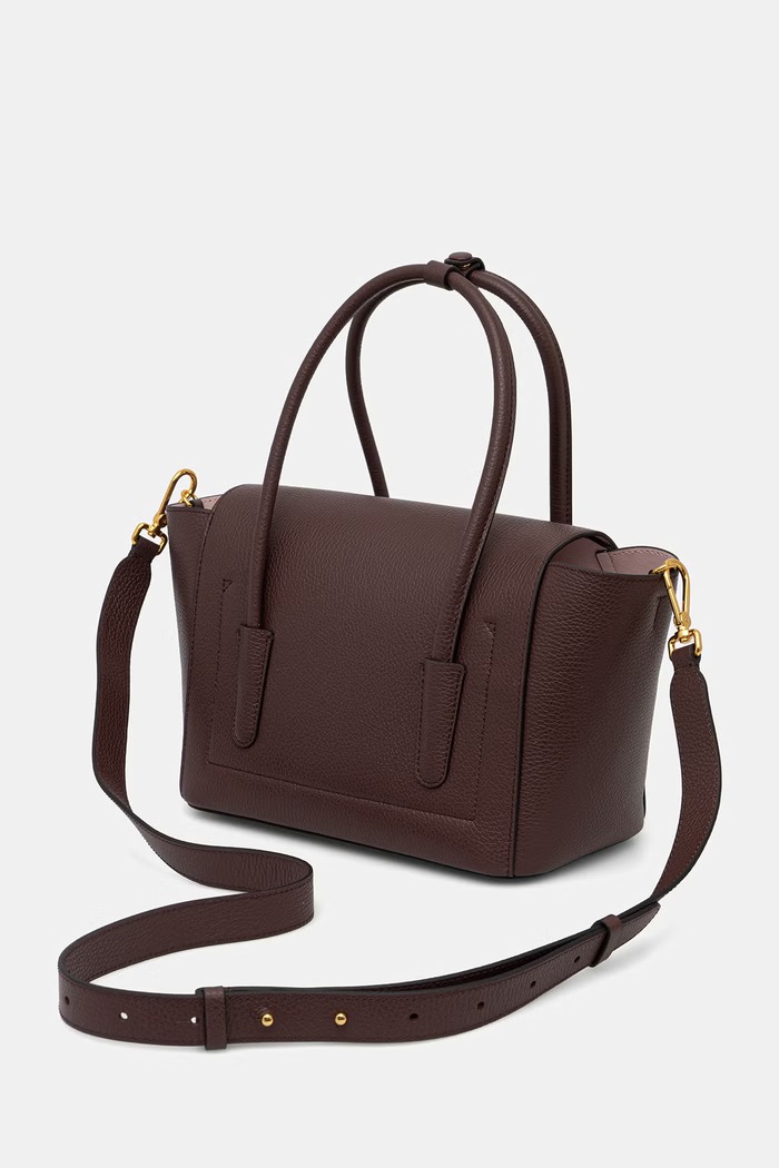 Akcesoria Coccinelle torebka shopper damska skórzana DOUBLE BEAT E1.T8A.18.02.01 bordowy
