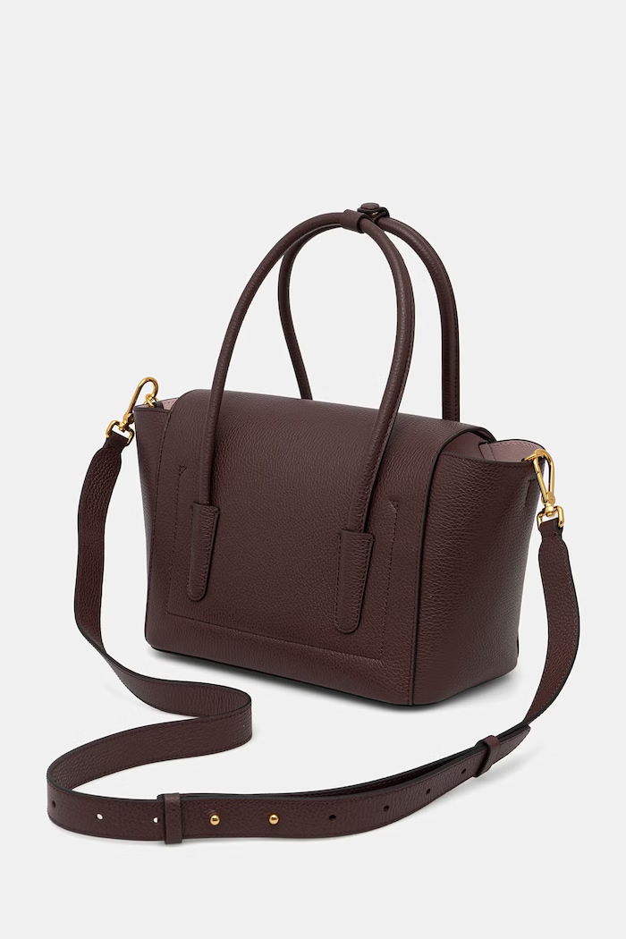 Akcesoria Coccinelle torebka shopper damska skórzana DOUBLE BEAT E1.T8A.18.02.01 bordowy