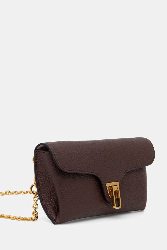 Coccinelle torebka shopper damska skórzana DOUBLE BEAT E1.T8A.18.02.01 bordowy