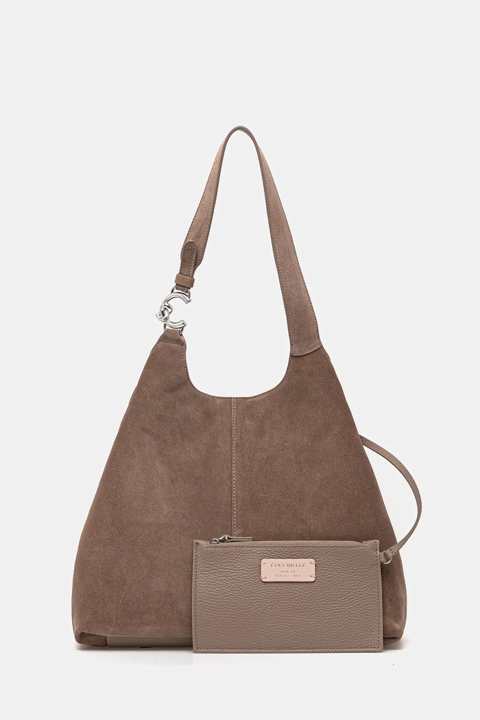 Coccinelle hobo kabelka dámská semišová semišová kůže béžová E1.THE.11.01.01