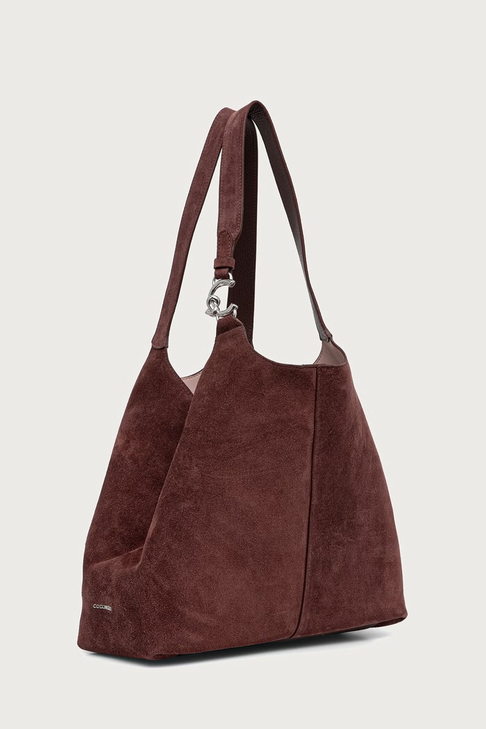 Coccinelle Kabelka hobo dámska semišová E1.THE.11.01.01 burgundské SS26
