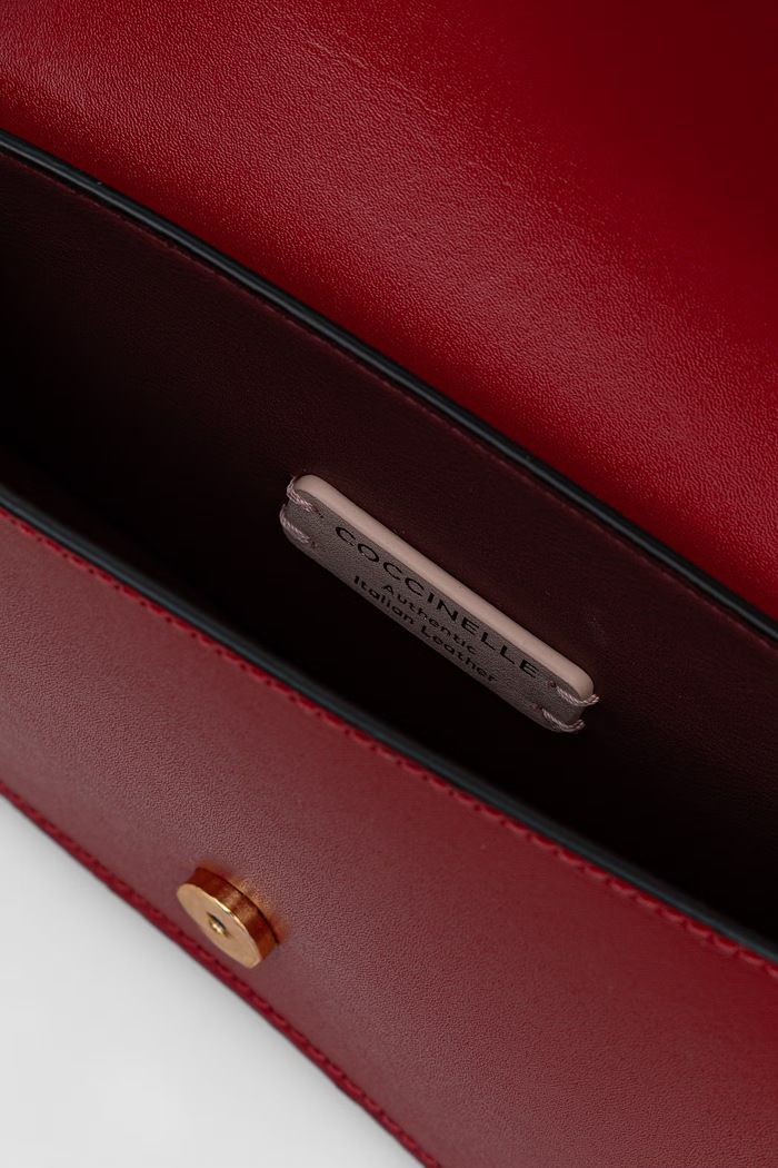 Geantă crossbody pentru femei din piele Coccinelle rosu E5.SSK.27.01.01