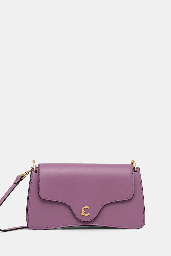 Coccinelle borsa a mano in pelle pelle fiore violetto E5.SSK.27.01.01