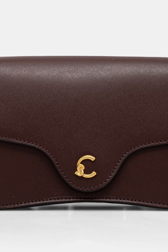 Doplňky Coccinelle crossbody kabelka dámská kožená E5.SSK.27.01.01 hnědá