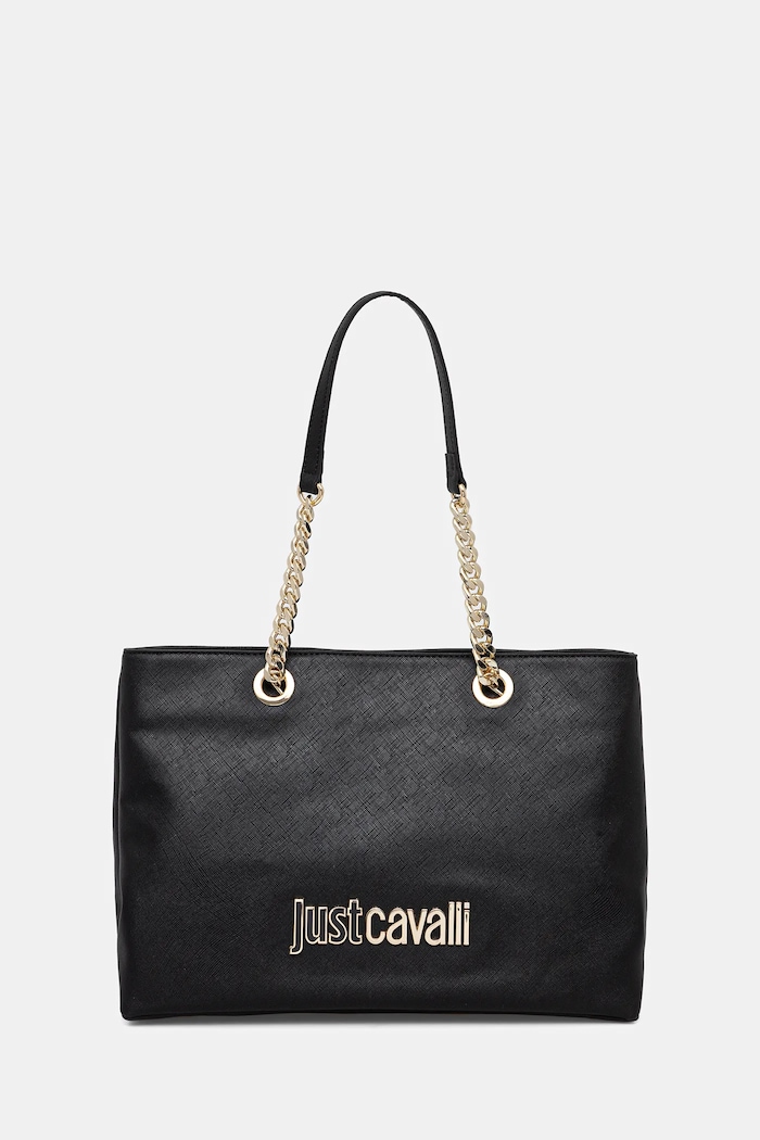 Just Cavalli torebka mieści A4 czarny 79RA4BB9.ZS766
