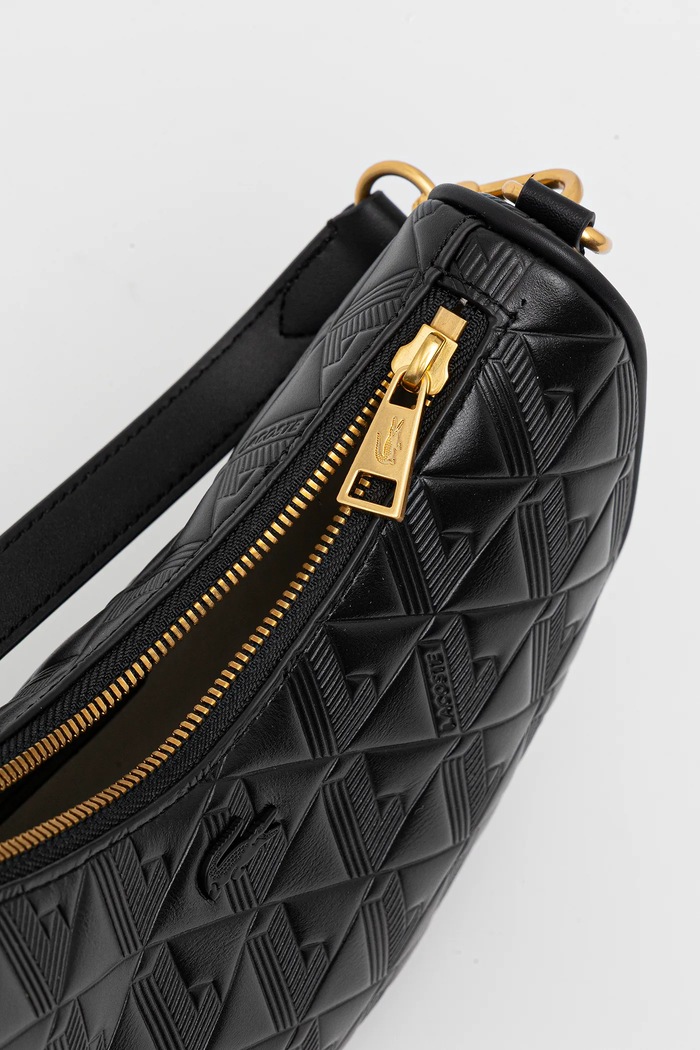 Lacoste poșetă de piele NF4710MH negru