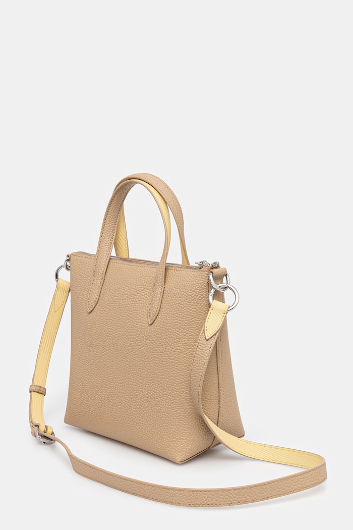 Doplňky Lacoste tote taška dámská z imitace kůže NF5126AA béžová