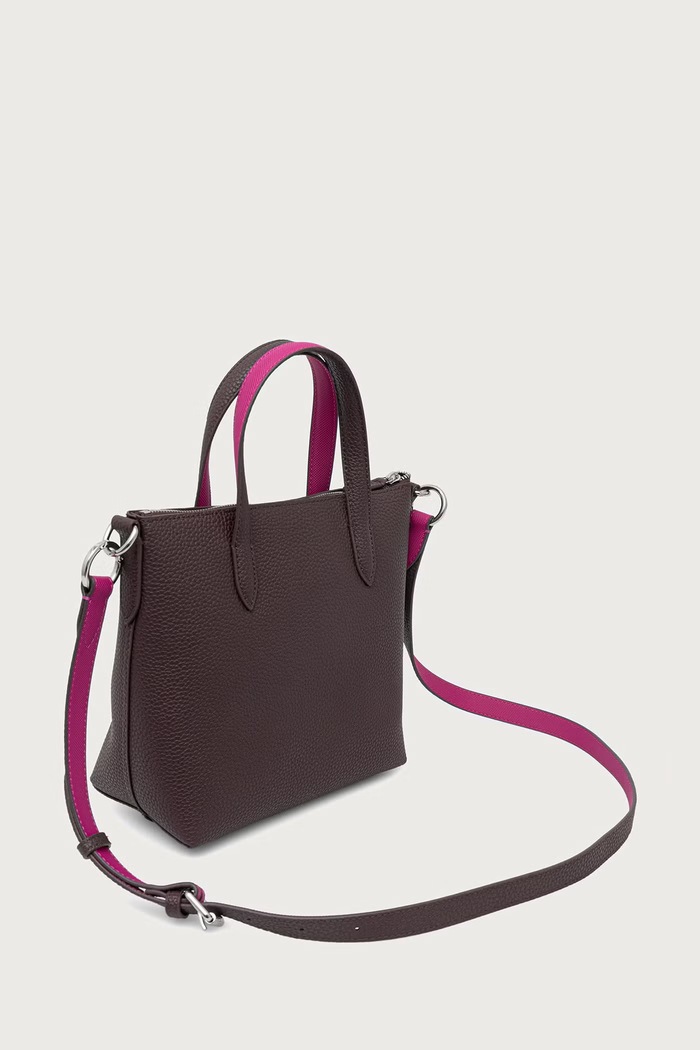 Akcesoria Lacoste Torebka tote damska z imitacji skóry NF5126AA bordowy