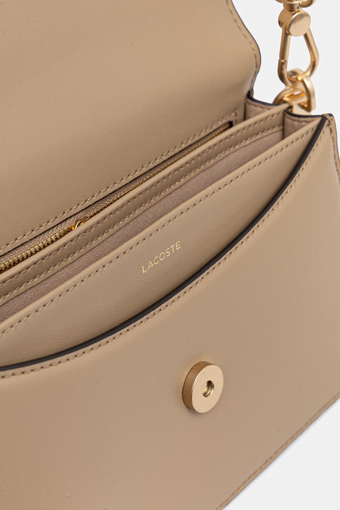 Lacoste Чанта crossbody дамска от кожа NF5105IT бежов