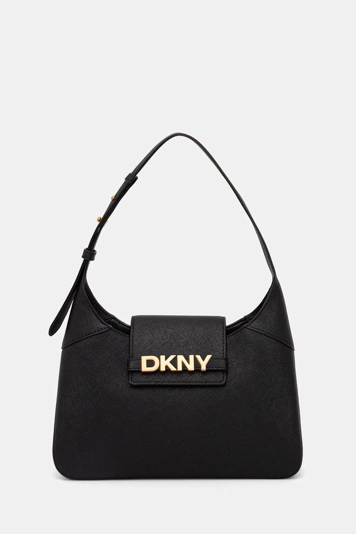 Τσάντα Dkny λείο δέρμα μαύρο R523KL20