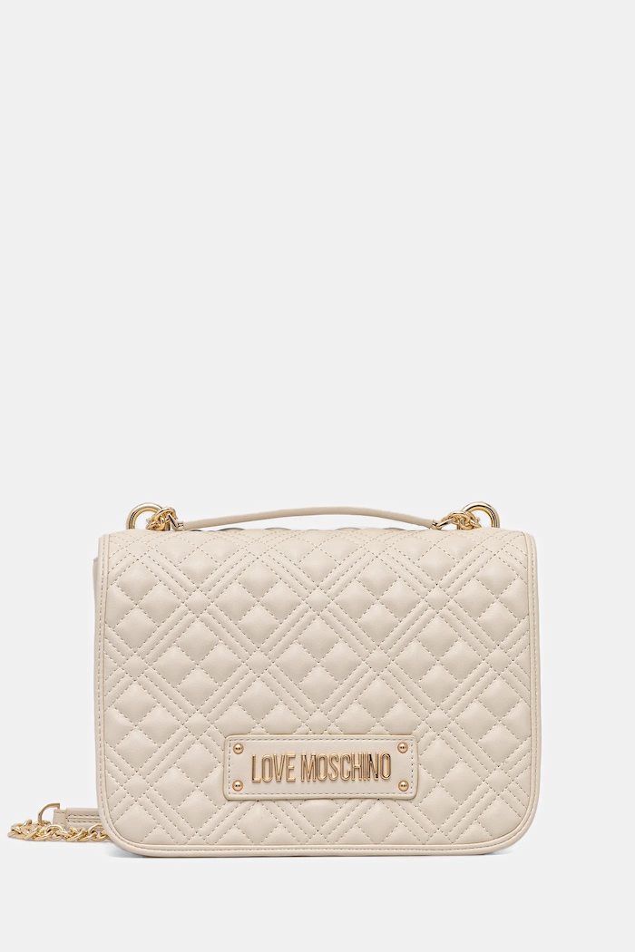 Kabelka Love Moschino nášivka béžová JC4000PP1NLA0110