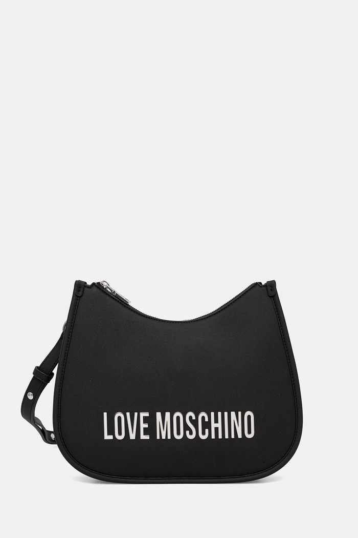 Torbica Love Moschino Imitacija zrnatega usnja črna JC4021PP1NKD000B