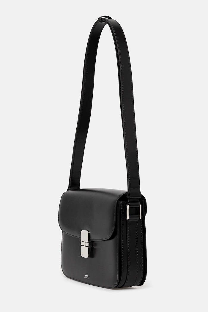 A.P.C. leather handbag Sac Grace PXBVN.F61412 black AW25