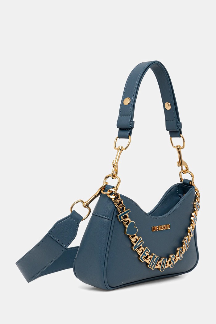 Doplňky Kožená kabelka Love Moschino JC4070PP1NL1370A modrá