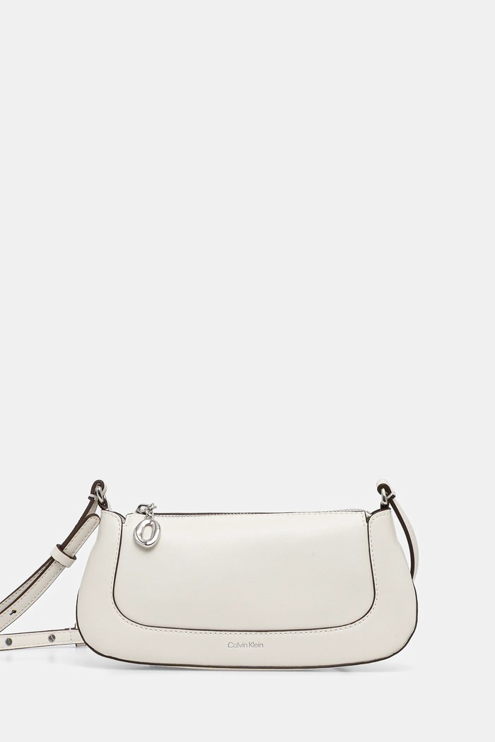 Kabelka Calvin Klein hladký bílá LV04F1046G