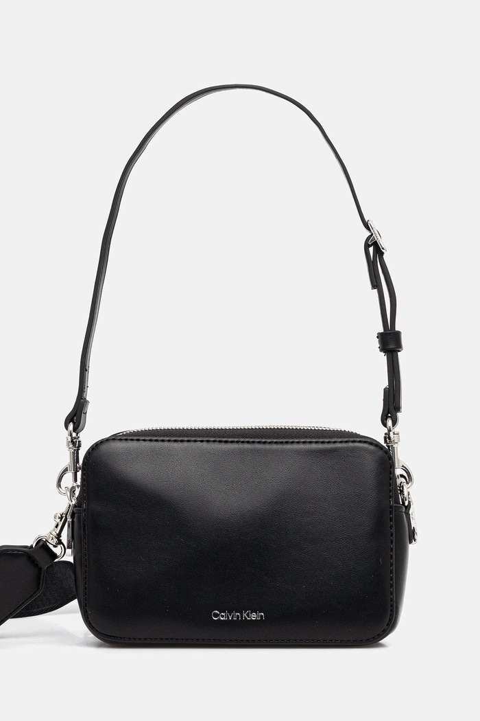 Calvin Klein crossbody kabelka dámská z imitace kůže hladký černá LV04F3165G
