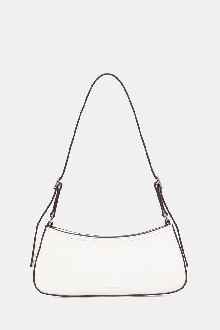 Doplňky Calvin Klein taška dámská z imitace kůže LV04F3170G bílá