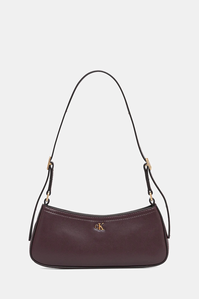 Calvin Klein Taška dámská z imitace kůže fialová LV04F3170G