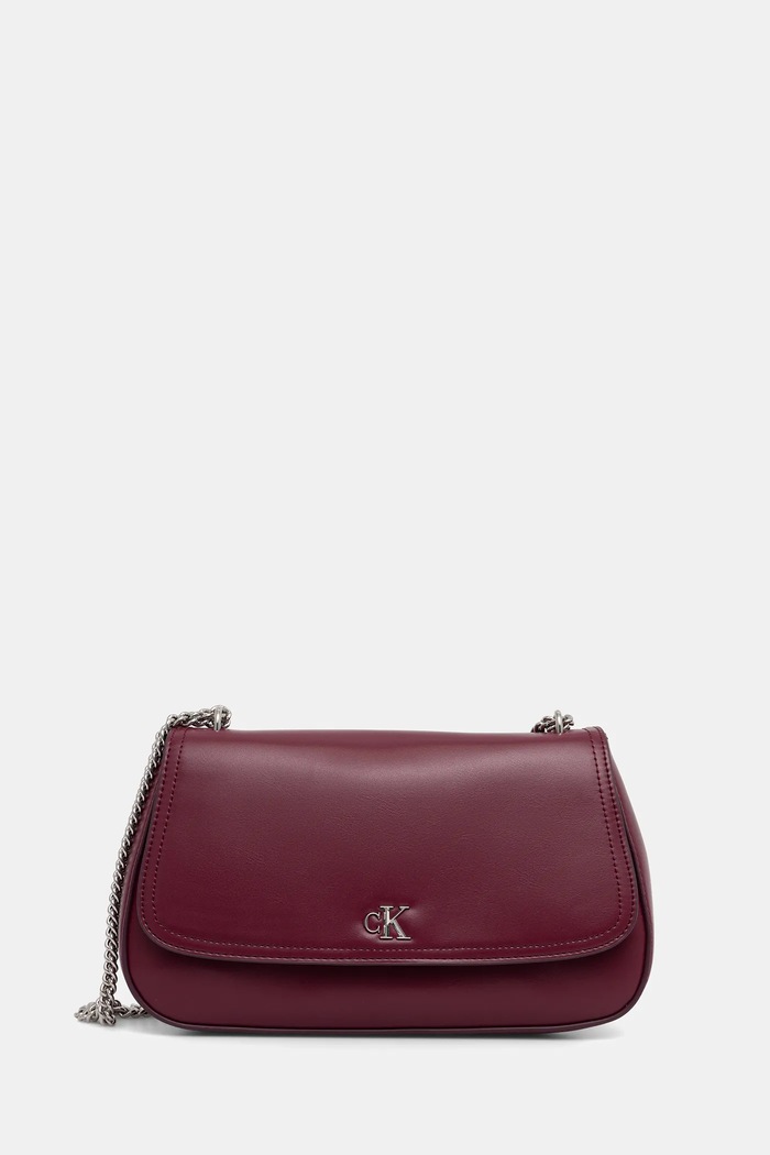 Calvin Klein Crossbody kabelka dámská z imitace kůže nevejde se A4 burgundské LV04F3171G