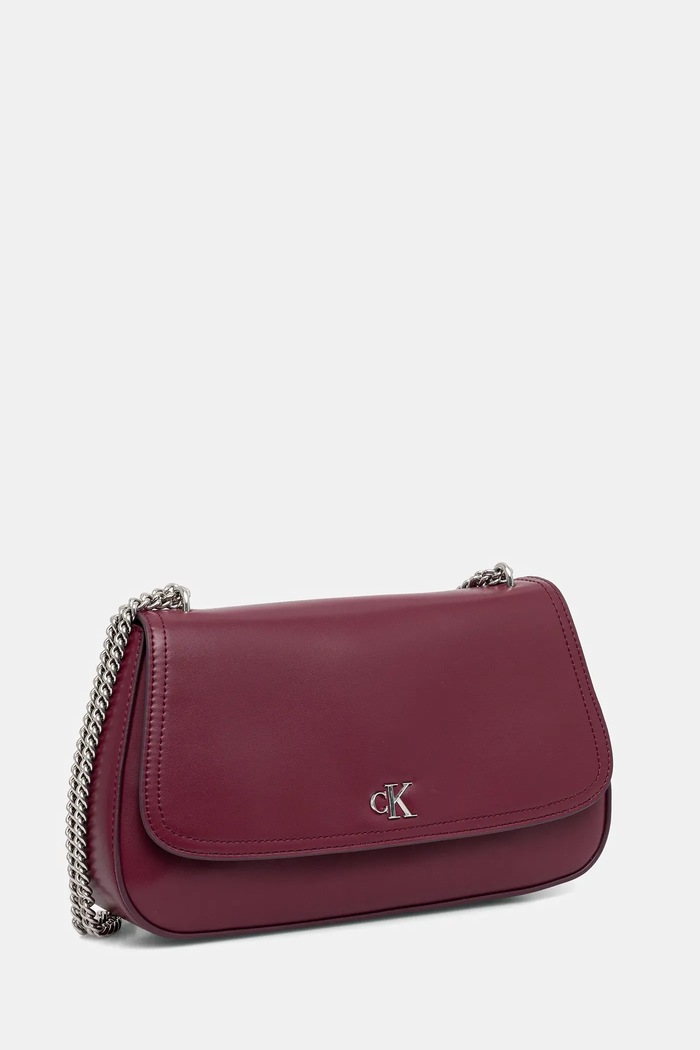 Calvin Klein Crossbody kabelka dámská z imitace kůže LV04F3171G burgundské SS26
