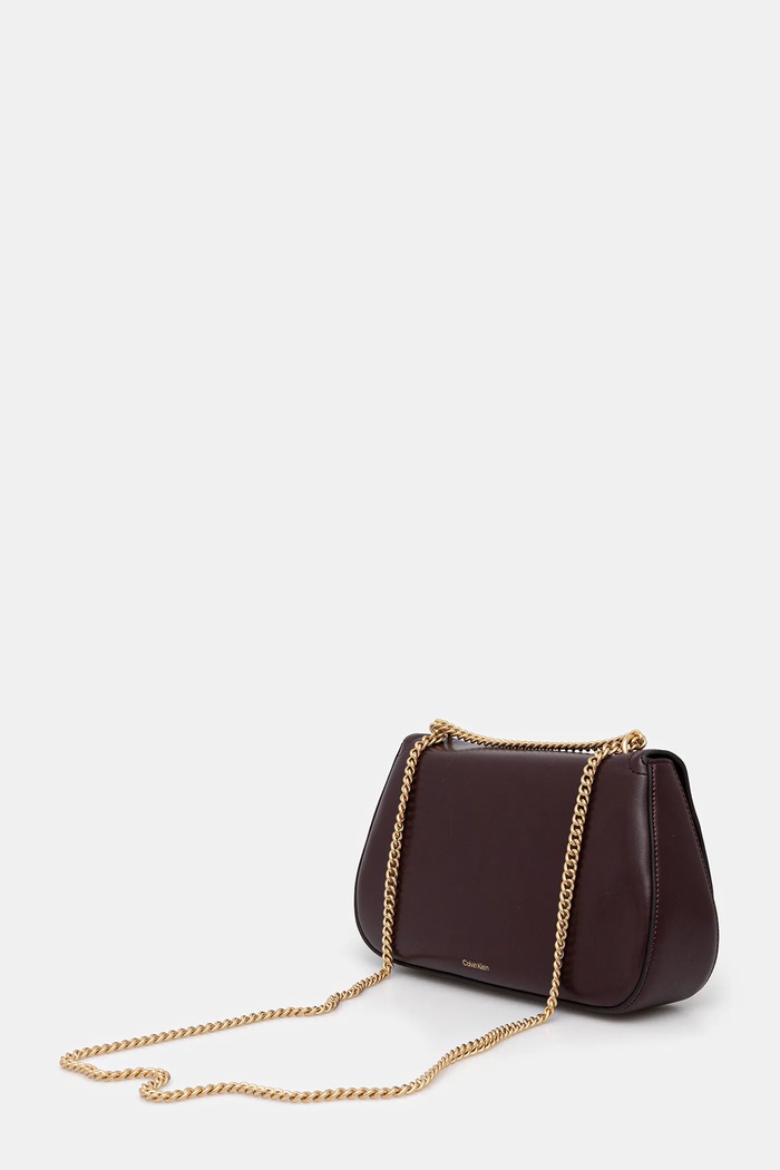 Doplňky Calvin Klein crossbody kabelka dámská z imitace kůže LV04F3171G burgundské