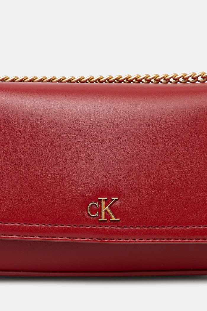 Calvin Klein geantă crossbody pentru femei cu imitație de piele rosu LV04F3172G
