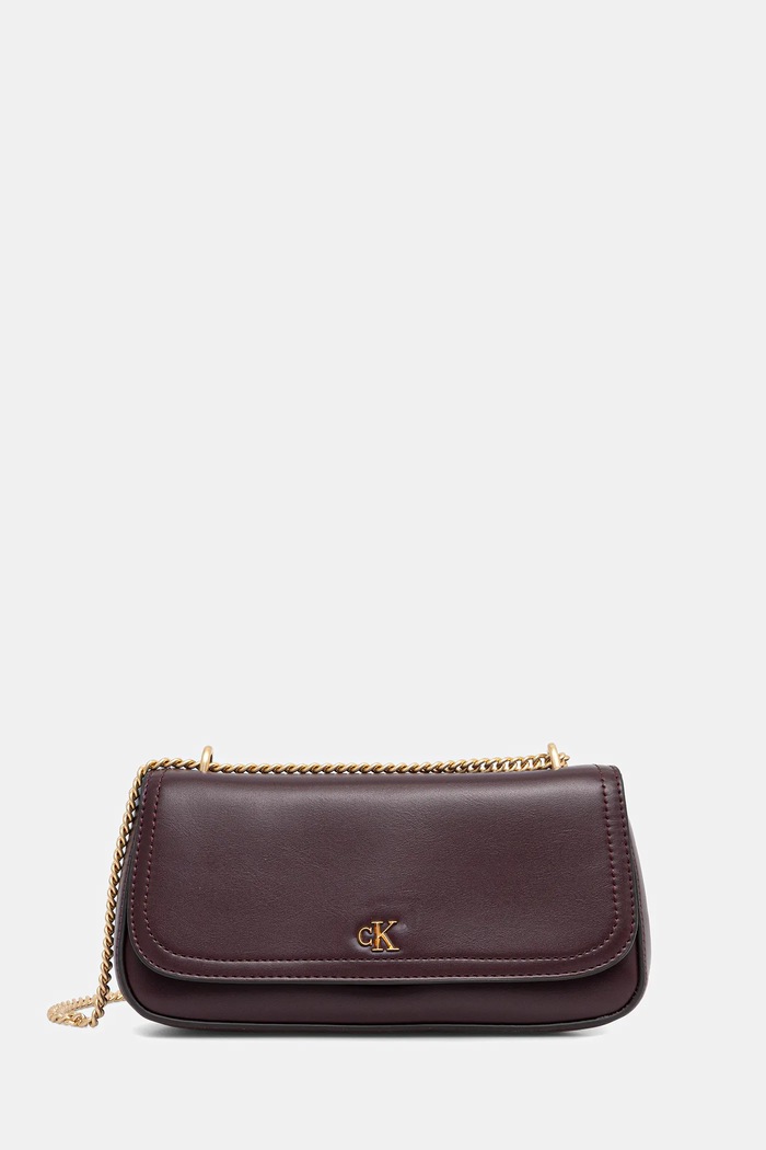 Calvin Klein torebka crossbody damska z imitacji skóry nie mieści A4 fioletowy LV04F3172G