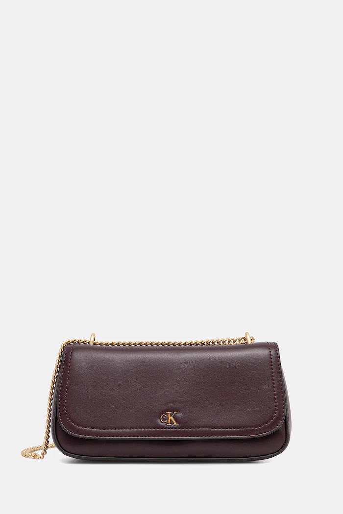 Calvin Klein torebka crossbody damska z imitacji skóry nie mieści A4 fioletowy LV04F3172G