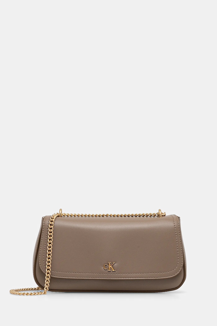 Calvin Klein crossbody kabelka dámska z imitácie kože imitácia kože béžová LV04F3172G