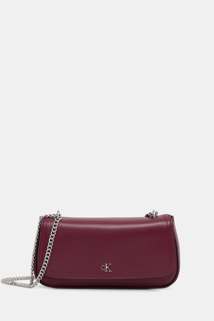 Calvin Klein crossbody kabelka dámska z imitácie kože burgundské LV04F3172G
