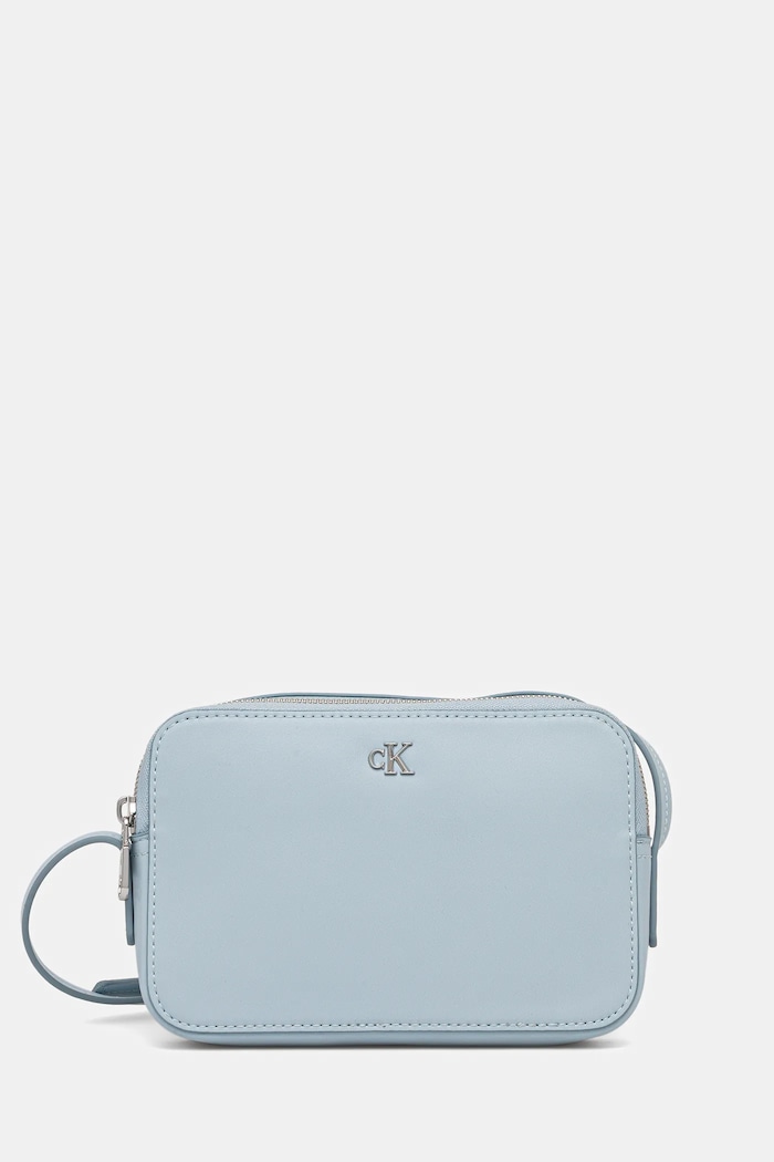 Kabelka Calvin Klein imitácia kože modrá LV04F3173G