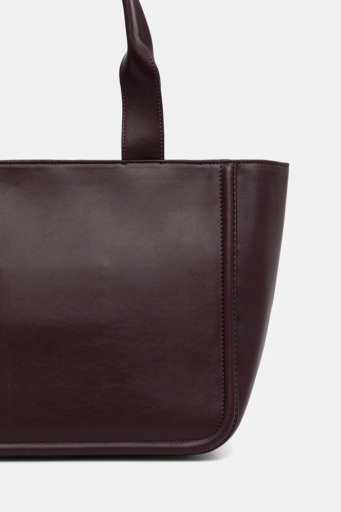 Doplňky Calvin Klein nákupní taška dámská z imitace kůže LV04F3218G burgundské