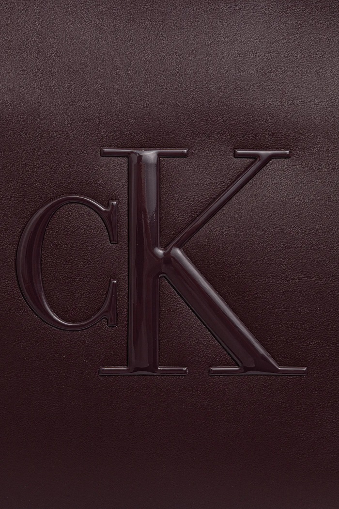 Calvin Klein nákupní taška dámská z imitace kůže burgundské LV04F3218G
